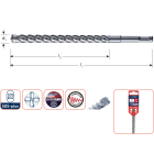 HAMERBOOR SDS+ QUATTRO-X ø12,0X210/260