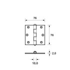 SCHARNIER/3 X 3/RVS EAN