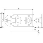 ZG 120BV / HANGSLOTROLSCHUIF VLAK 120MM VERZINKT