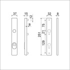 VHB 251/37 BUITEN KT 72 A/Z 251/32 BINNEN PC 72 F1DD.55-60 MM.