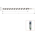 SLANGENBOOR SILVER-LINE, ø12X385X460