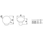 KNOP ROND DIAM. 25 MM MAT NATUREL