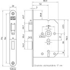 1266/4-50 DR.1+3 KRIMP DEURSLOT, DM50MM, S55MM, KRUKGAT 8MM, VOORPLAAT