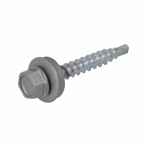 DAK&GEVEL PROFIELPLAATSCHROEF VZ BLANK ALUMINIUM RAL9006 4.9X35 (50)
