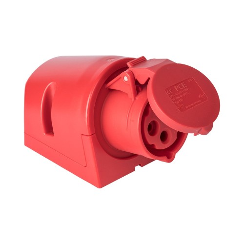 CEE OPBOUW WCD 16A 4P 400V 6H ROOD-ROOD IP44 HUIS ROOD