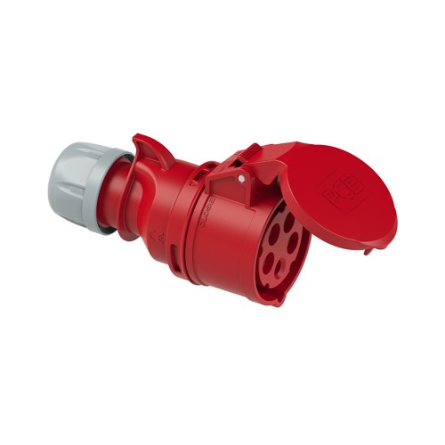 CEE CONTRASTEKKER 16A 5P 400V 6H ROOD IP44 SHARK