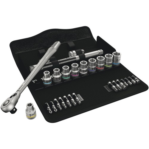 8100 SC 8 ZYKLOP METAL RATELSET, OMSCHAKELPAL, 1/2" AANDRIJVING, METRISCH, 28-DELIG