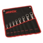 RING-STEEK RATELSLEUTEL SET 8 - 19MM 8-DELIG IN ROLTAS
