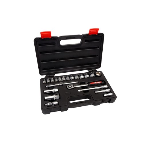 DOPSLEUTELSET 3/8" 21-DELIG