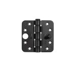 SMART EASYFIX VEILIGHEIDSSCHARNIER/89X89X3/RONDHOEK/STAAL MAT ZWART/SKG3