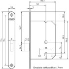 KASTSLOT KLAVIER INSTEEK RVS 1256/87