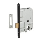 1258/3-50 BULK PER 10 KASTSLOT, DM50MM, PC, VOORPLAAT STAAL ZWART GELAKT 20X174MM AFGEROND, MESSING NACHTSCHOOT, SLUITPLAAT P 1256, BULKVERPAKKING, PER 10 STUKS VERPAKT, DR 1+2+3+4.