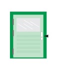 KASTSLOT/SL55/DM50/VOORPLAAT ROND/STAAL ZWART