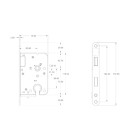 MAUER 1545 D+N CILINDER/RVS MAGNEETSCH. VOORPLAAT 174X20MM-U-RVS EXCL. SLUITPL.