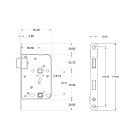 MAUER 1545 BAD/WC RVS MAGNEETSCHOOT VOORPLAAT 174X20MM-U-RVS EXCL. SLUITPL.