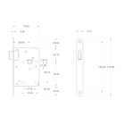 MAUER 1545 LOOP/RVS MAGNEETSCHOOT VOORPLAAT 174X20MM-U-RVS EXCL. SLUITPL.
