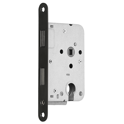 MAUER 1545 D+N CILINDER/ZWART MAGNEETSCH VOORPLAAT 174X20MM-U-RVS/ZWART EXCL. SL.