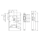 MAUER 1545 LOOP/ZWART MAGNEETSCH. VOORPLAAT 174X20MM-U-RVS/ZWART EXCL. SL.