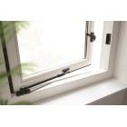 RAAMSLUITING DRUKKNOP/LINKS/ALUMINIUM ZWART/BL