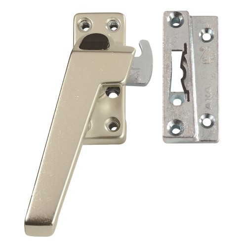 RAAMSLUITING DRUKKNOP/LINKS/HAAKSCHOOT/OPB.SLUITKOM/ALUMINIUM F2