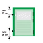 RAAMSLUITING DRUKKNOP/LINKS/HAAKSCHOOT/OPB.SLUITKOM/ALUMINIUM F2