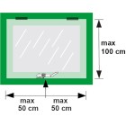 VEILIGHEIDS COMBI-RAAMUITZETTER AXAFLEX SECURITY/RVS/KUNSTSTOF ZWART/SKG2