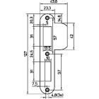 SLUITPLAAT P1266/17 RVS AFGEROND