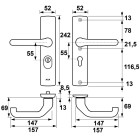 VEILIGHEIDSBESLAG PREMIUM KRUK FLOW PC55 ANTI-KERNTREK/242X52X13/ALU. GESL. F1/SKG3