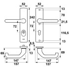 VEILIGHEIDSBESLAG PREMIUM KRUK FLOW PC72 ANTI-KERNTREK2/242X52X13/ALU. GESL. F1/SKG3