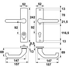VEILIGHEIDSBESLAG PREMIUM KRUK FLOW PC92 ANTI-KERNTREK/242X52X13/ALU. GESL. F1/SKG3