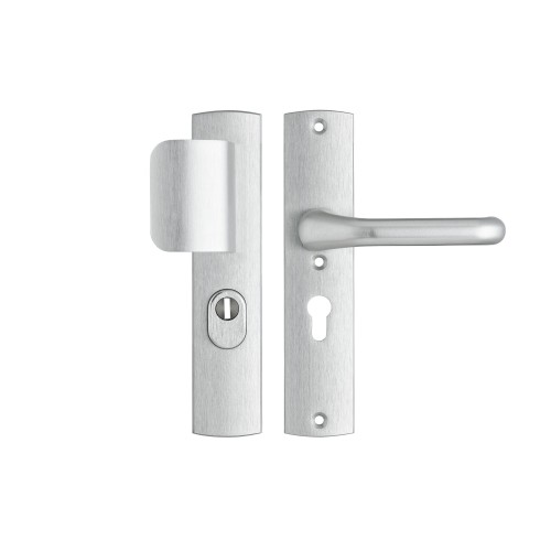VEILIGHEIDSBESLAG PREMIUM D-DUWER+KRUK FLOW PC55 ANTI-KERNTREK/OMKEERBAAR/242X52X13/ALU GESL F1/SKG3