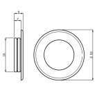 SCHUIFDEURKOM ROND 52 MM NATUREL (4554)