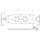 SG 100BV / PLAATSCHUIF VLAK 100MM VERZINKT
