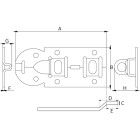 ZGB 140BV / HANGSLOTROLSCHUIF M/BOCHT 140MM VERZINKT
