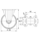 BOKWIEL IND. STAALPL. STAT.DRAAGVERM. 140-1000 KG.SERIE 3470