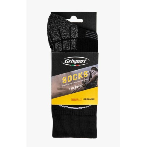 GRISPORT THERMO SOKKEN ZWART/GRIJS 47-50