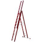 REFORMLADDER 3-DELIG ALUMINIUM 3 X 10 MET STALEN BALK