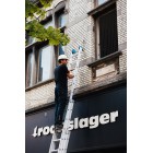 SCHUIFLADDER / 3 X 12, OPEN VOET, REFORM, GEVELROLLEN, VERBREDINGSVOETEN