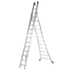 SCHUIFLADDER / 3 X 12, OPEN VOET, REFORM, GEVELROLLEN, VERBREDINGSVOETEN