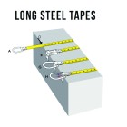 KOMELON MEETBAND FASTBACKERGO 30MX10MM STAAL/NYLON,MAGNETISCHE HAAK/RING 0-PUNT, GESLOTEN ABS/RUBBER KAST