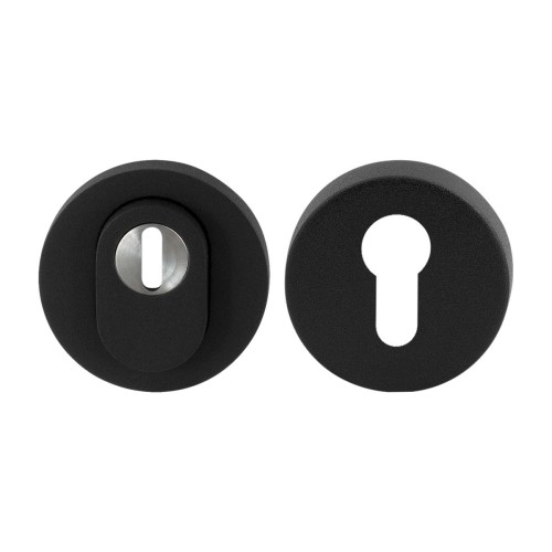 GPF9392.61 VEILIGHEIDSROZET ZWART ROND 54 MM SKG*** MET KERNTREK